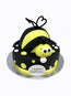 Bumblebee dot birthday cake