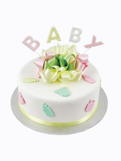 Baby Bottles and Bibs Cake