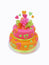 Funky Sugar Hearts Cake