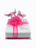 Present with Butterflies Cake