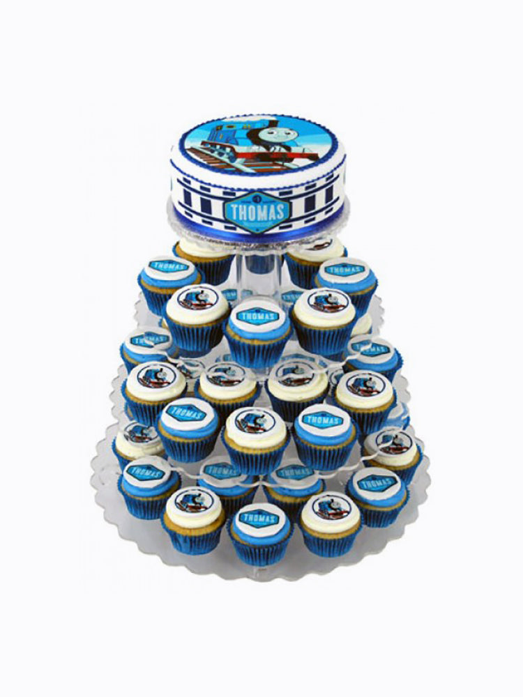 Thomas the Tank Engine Cupcake Cake
