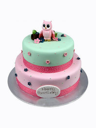 Owl in the flowers Cake